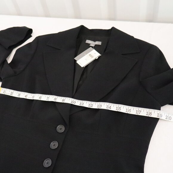 Ann Taylor Womens Feminine Fit Three Button Blazer Black Size 10 Notch Collar - Picture 6 of 8